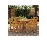 vidaXL Ensemble de salle à manger de jardin 3375657 – 5 pièces en bois massif Marron