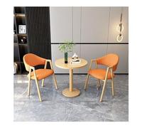 Ensemble de salle à manger moderne 3 pièces avec table ronde et chaises pour cuisine et salon