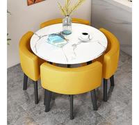 Ensemble de salle à manger moderne 4 pièces pour bureau, réception, club, salle de conférence, meubles carrés/ronds pour cuisine, salle à manger, ensemble de salle à manger élégant et fonctionnel pour
