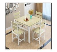 Ensemble de salle à manger moderne 5 pièces avec table rectangulaire et 4 chaises sans accoudoirs, idéal pour les petits espaces et les coins de petit-déjeuner