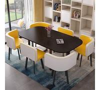 Ensemble de salle à manger moderne 7 pièces, table et chaises de cuisine élégantes pour 6 personnes, ensemble de bar parfait pour salle à manger, restaurant et salon, décoration d'intérieur élégante