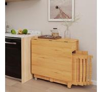 Ensemble de salle à manger pliable extensible avec chaises de rangement et roulettes de frein - Solution peu encombrante pour les cuisines compactes
