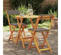 Ensemble de salle à manger pour jardin 3 pcs Huile Naturelle vidaXL