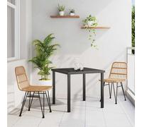 vidaXL Ensemble de jardin 5 pcs noir Poly rotin