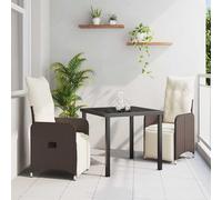 vidaXL Salon de jardin avec coussins 5 pcs noir poly rotin
