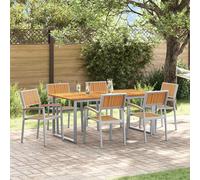 Ensemble de salle à manger pour jardin Bois d'Acacia Massif Mobilier vidaXL vida
