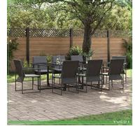 Ensemble de salle à manger pour jardin - FAF7291712452529 - Noir - Acier - Résistant aux intempéries