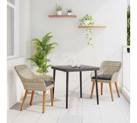 Ensemble de salle à manger pour jardin Gris clair polyrotin Mobilier vidaXL vida