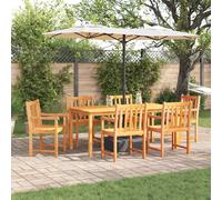 Set de jardin 9 pièces en bois d acacia massif