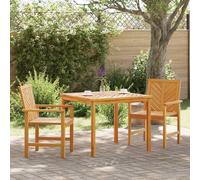 vidaXL Ensemble de salle à manger pour jardin Marron – Tables pour repas extérieur