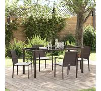 Ensemble de salle à manger pour jardin Rotin PE Mobilier patio moderne vidaXL vi