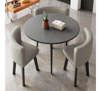 Ensemble de salle à manger rond compact pour trois personnes, idéal pour les petits espaces, parfait pour la maison, le bureau et les zones de réception