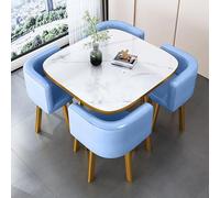 Ensemble de salle à manger rond moderne 5 pièces avec chaises rembourrées, parfait pour la cuisine, la salle à manger ou le bar, chaises de table de négociation incluses