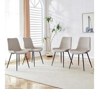 Ensemble de salle à manger rond moderne avec compartiment de rangement et quatre chaises, ensemble de salle à manger minimaliste aspect bois avec accent en verre et espace de rangement, ensemble de