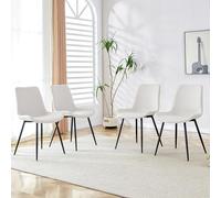 Ensemble de salle à manger rond moderne avec compartiment de rangement et quatre chaises, ensemble de salle à manger minimaliste aspect bois avec accent en verre et espace de rangement, ensemble de