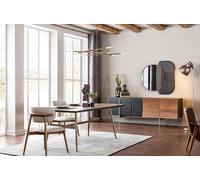 Ensemble de salle à manger Table de salle à manger Chaises Sideboard Set 7pcs Bois Marron Nouveau