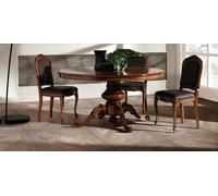 Ensemble de salle à manger Table Tables 4x Fauteuil Set Chaise Rond 5pcs Groupe Garniture