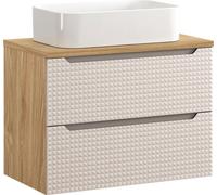 Ensemble De Salle De Bain 80 Cm Avec Plan De Travail Et Lavabo À Poser Kati