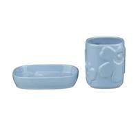 Ensemble de salle de bain Marimekko porte-savon bleu récipient