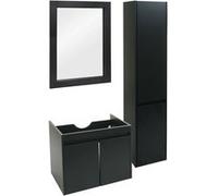 Ensemble de salle de bain MENDLER HWC-L86 noir Noir G