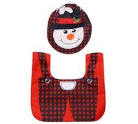 Ensemble de Salle de Bain Noël 2pcs Ensemble Couverture Toilette Neige Mignon incluent la Couverture Couvercle et Le Tapis décorations Noël drôles à l'intérieur pour Les faveur