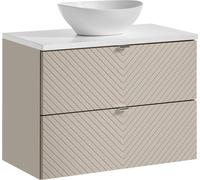 Ensemble de salle de bains lavabo 40 cm avec meuble 80 cm cashmere