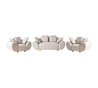 Ensemble de salon 4 places RINGEL Tissu Beige clair