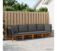 vidaXL 9 pcs Bois d'acacia Massif et Corde Naturel, Canapé de Jardin, Design modulable, Facile à Nettoyer, Coin détente Confortable, pour Profiter de Votre Patio