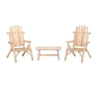 Vidaxl Ensemble De Salon De Jardin 3 Pcs Bois Massif D'épicéa