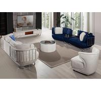 Ensemble de salon exclusif Canapé 3+3 avec table Fauteuil et table basse 4pcs
