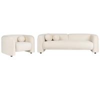 Ensemble de Salon Moderne 4 Places en Velours Fauteuil Coussins Supplémentaire B