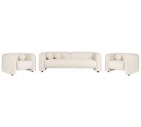 Ensemble de Salon Moderne 5 Places en Velours Fauteuil Coussins Supplémentaire B