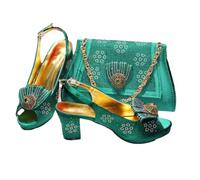 Ensemble de sandales de mariage à bout ouvert pour femme avec pochette assortie, EN8, 40.5 EU