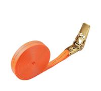 Ensemble de sangles d'arrimage à cliquet, ceinture d'arrimage robuste de 25 mm avec petit tendeur, sangle de liaison autobloquante pour transport de marchandises et d'arrimage de véhicule - Conforme