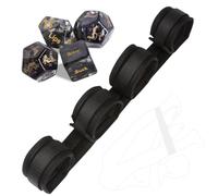 Ensemble de sangles de contention en nylon noir pour le yoga (2 pièces), sangles réglables pour les jambes, adaptées aux étirements musculaires du yoga