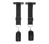 Ensemble de sangles de yoga pour les mains, sangles de fixation pour les poignets et sangles de fixation pour encadrement de porte, modèle noir