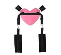 Ensemble de sangles d'entraînement au yoga en forme de cœur (2 pièces) - Sangles d'entraînement douillettes pour améliorer la souplesse au yoga