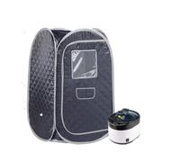 Ensemble de sauna à vapeur, tente SPA pliable for une personne, avec cuiseur plus grand 4l, télécommande, perte poids et détox(Dark blue)