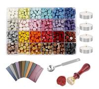 Ensemble De Scellage De Cire, Ruban De Scellage 645 Perles De Cire, Sceau De Cire, Cuillère À Cire, Pour Invitations De Mariage, Sacs De Vin, Emballage Cadeau