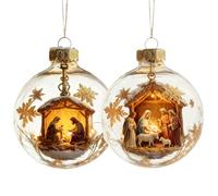 Ensemble de scène de la Nativité, décorations d'arbre de la Nativité Ensembles de la Nativités de Noël Ornements chrétiens de la naissance de Jésus, figurine de la Nativités d'ornement religieux
