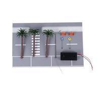 Ensemble de scène de route créative pour modèles à l'échelle 1/64 avec routes et panneau de signalisation routière arbre pour modélisation amateurs