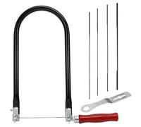 Ensemble de Scie à Chantourner Comprenant 4 Lames de Scie (4#6#8#10#) Clé de Montage et Archet de Scieà Chantourner pour Métal et Bois Coupes Précises