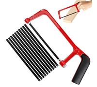 Ensemble de scie à métaux VLYX, 11 pièces avec 10 lames bimétal, cadre réglable, scie manuelle pour PVC, carrelage, réparations et bricolage - Outils à main