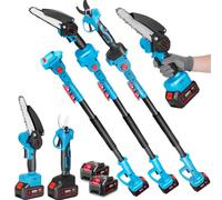 Ensemble de scie à perche télescopique et de sécateurs sans balais, tronçonneuse électrique 3 en 1, ciseaux de scie électrique sans fil, sécateurs, ensemble d'outils d'élagage de jardin Le forfait com