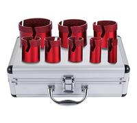 Ensemble de scie cloche diamant 8/10 pièces M14 filetage céramique carrelage forets avec étui for forage sur granit marbre porcelaine Assurer la Stabilité(Without Saw Blade)