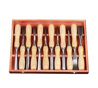 Ensemble de sculpture sur bois, outils de travail du bois, burin, ciseaux à découper, couteau de gravure en boîte, 12 pièces.
