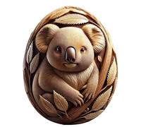 Ensemble de sculptures d'œufs en résine animale - Figurine ornementale de 5 cm, œuvre d'art vive, pièce inspirée de la nature | Maison salon Table de jardin présentoir d'appoint intérieur Figuress