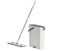 Ensemble de seau et de seau de sol, vadrouille en microfibre pivotant réglable pour le nettoyage des sols | de nettoyage avec seau à balai humide, ensemble de seaux pour balai de nettoyage pour sols