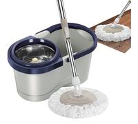 Ensemble de seau pour vadrouille - Vadrouille automatique pour nettoyage de la maison | Vadrouille rotative automatique, serpillère rotative avec essoreur, serpillère de nettoyage qui économise la
