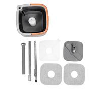 Ensemble de seaux de vadrouille avec 2 pièces de Tissu, Outil de vadrouille Rotatif à 360 degrés en Microfibre, système de Nettoyage de Sol Sec et Humide pour Un Usage Domestique